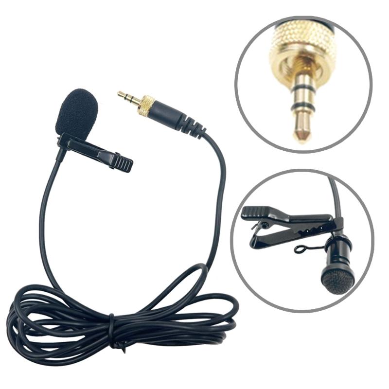Portable 3.5mm Lavalier Clip On Microphone for Clear Recording Omnidirectional Mic Lapel Tie Hands Free Lavalier Mics