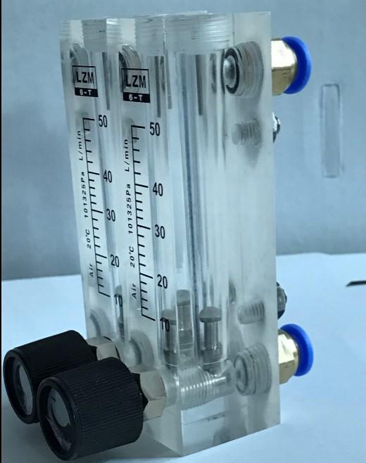 8mm Push To Connect Water Gas Air  Float Flowmeter Panel Type Rotameter with Control Valve