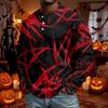 Men's Long Sleeve Shirt Loose Fit Casual Top for Halloween and Everyday Wear
