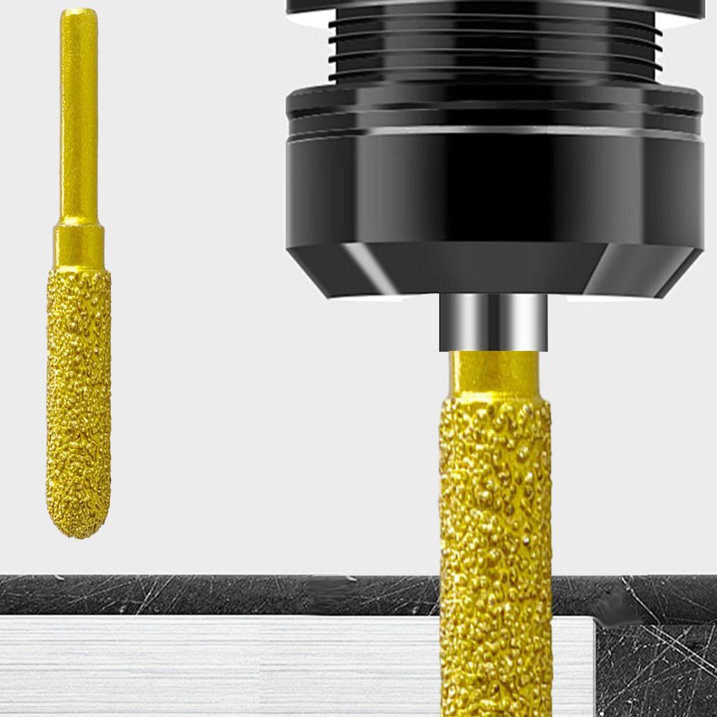 Diamond Bur Drill Bit, Grinding Head, Mounted Tip, Bit for Stone Carving