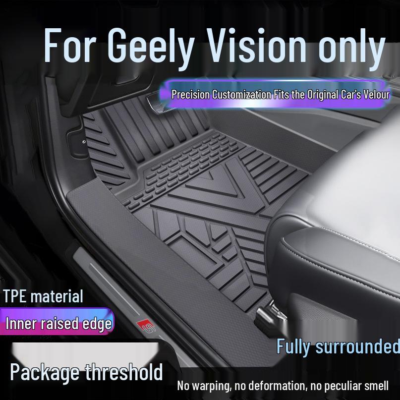 Geely Vision TPE Waterproof Full Coverage Car Mats with Anti-dirty Door Sill Protection