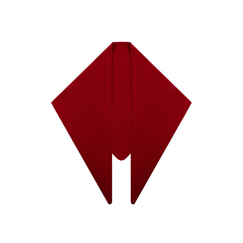 Elegant Red 100% Wool Scarf: Korean Style, Versatile Shawl for Autumn & Winter