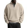 Minimalist Stand Collar Long Sleeve Mens Hoodie With Polyester Fabric For Casual Wear