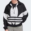 adidas Originals Felpa da Tuta Big Trefoil Blu Marino Notte Zip Intera Giacca Sportiva Retro Uomo Top Neri FM9892