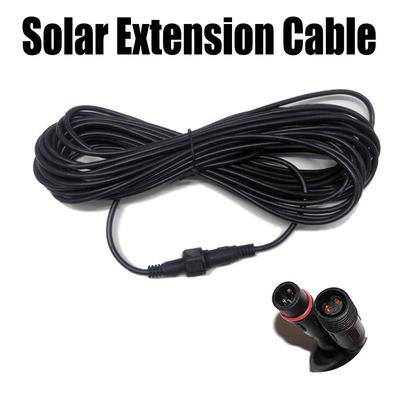 Black Solar Extension Cable Copper Wire Double Hole Solar Panel Cable Wire Durable Flexible Extension Cord for Outdoor