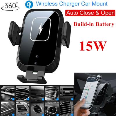 15W Bezdrátový Rychlonabíjecí Držák Telefonu, 360° Montáž do Mřížky Ventilace Auta