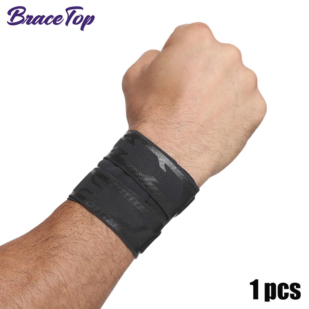 

Спортивные компрессионные повязки на запястье Bracetop Поддерживающий бандаж для тяжелой атлетики, баскетбола, тенниса, фитнеса, снятия боли в запястье
