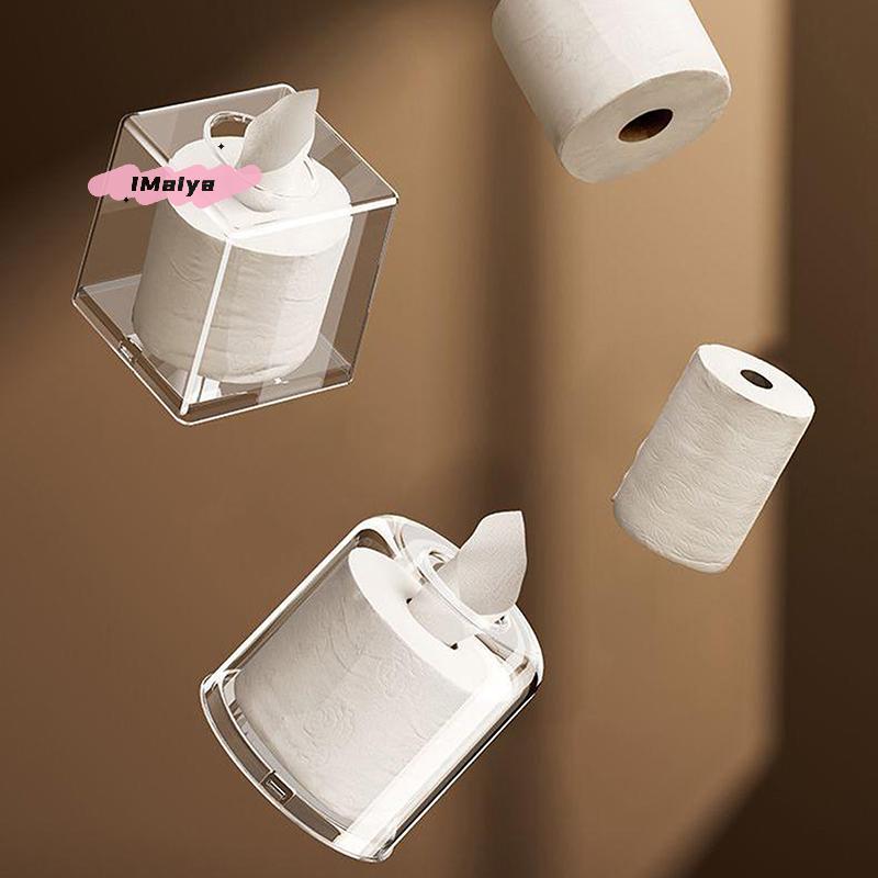 M-Simple Acrylic Square/Round Tissue Box Living Room Desktop Transparent Napkin Box Ins Style Home Creative Bathroom Storage