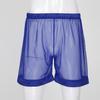 Sexy Men's See-Through Mesh Loose Shorts Lounge Underwear Cover Up Boxer Trunks Underpants