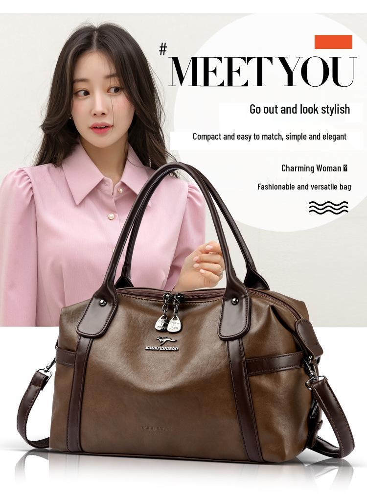 Women's Large Capacity College Business Trip Crossbody Bag - High-Quality Texture, Single Shoulder & Handheld Travel Bag