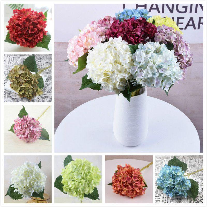 Elegant Faux Artificial Silk Hydrangea Bouquet For Stunning Home And Wedding Decor