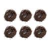 6Pcs Handwoven Bird Nests Artificial Natural Rattan Nests for Miniature Fairy Garden Decor XS 5x5x2cm   1.97x1.97x0.79in