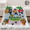 Sheriff Labrador Throw  Blanket Aesthetic Art Flannel Blanket Portable Home Travel Camping Sofa Picnic Thickening Flannel Blanke