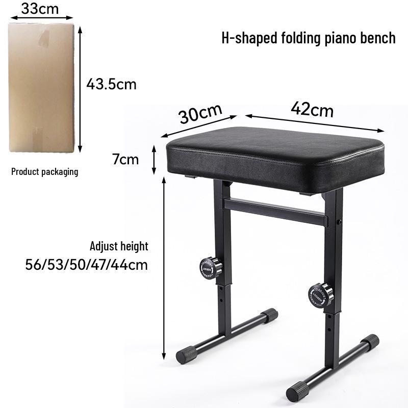 

Adjustable High-End Piano Bench with Backrest - Portable and Customizable for Solo Performances Adjustable 4-Level H Bench