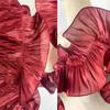 1Yard/91cm 18cm Width Polyester Silk Lace Big Wave Lace 3D Flower Lace Trim