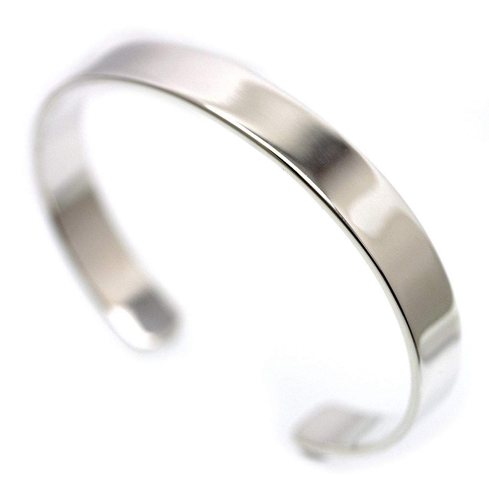 

925 Silver Simple Flat Bangle ho Width [Silver One] Men s [Height 10mm]