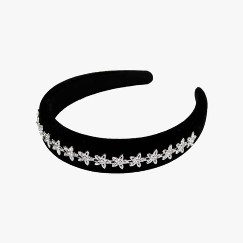 PINK PINEAPPLE TWINKLE VELVET HAIRBAND_BLACK