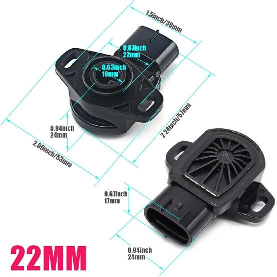 22/26mm 3131705 3140173 Drosselklappenstellungssensor Kompatibel Für Polaris Für Ranger RZR Sportsman ETX 500 550 850 FTVSE006 Automobilersatz(26mm)