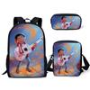Popular COCO Music Skull Pattern 3D Print 3pcs/Set pupil School Bags Laptop Daypack Backpack Inclined shoulder bag Pencil Case
