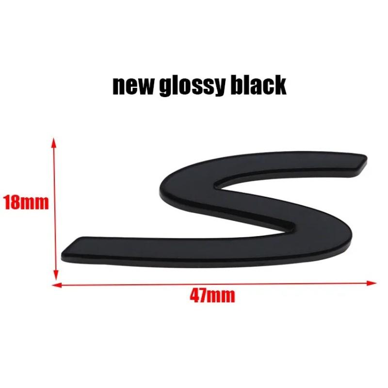 1pcs 3D S Car Emblem Badge Sticker Styling Accessories