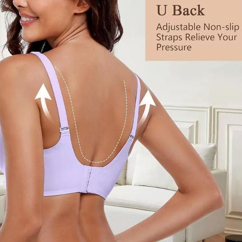 Women S Plus Size Seamless Push Up Bra Thin Wave Edge Summer Underwear
