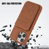 iPhone 17 Leather Magnetic Stand Case with Card Slot