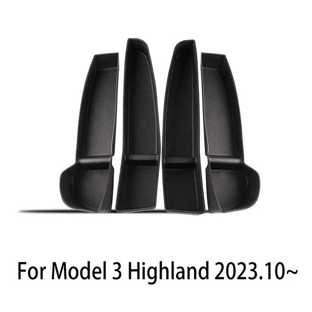 Door Side Storage Box Front Rear Door Handle Armrest Tray Organizer for Tesla Model Y 2020 -2025 Model 3 Highland After 2025.10