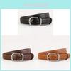 Genuine Leather Womens Belt With Square Buckle For Casual Office And Fashion Wear
