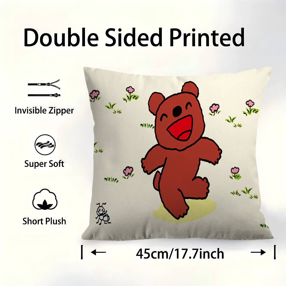 Cartoon Nontan Pillowcase Toon Gift Cushion Cover Bedroom Home Sofa Chair Seat Decor Pillow Case