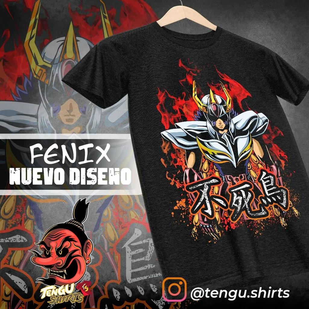 Summer Hot Sale Kurogane Ikki Tshirt Saint Spirit Chinese Zodiac Knight Anime Shun Mens Round Neck Short Sleeve
