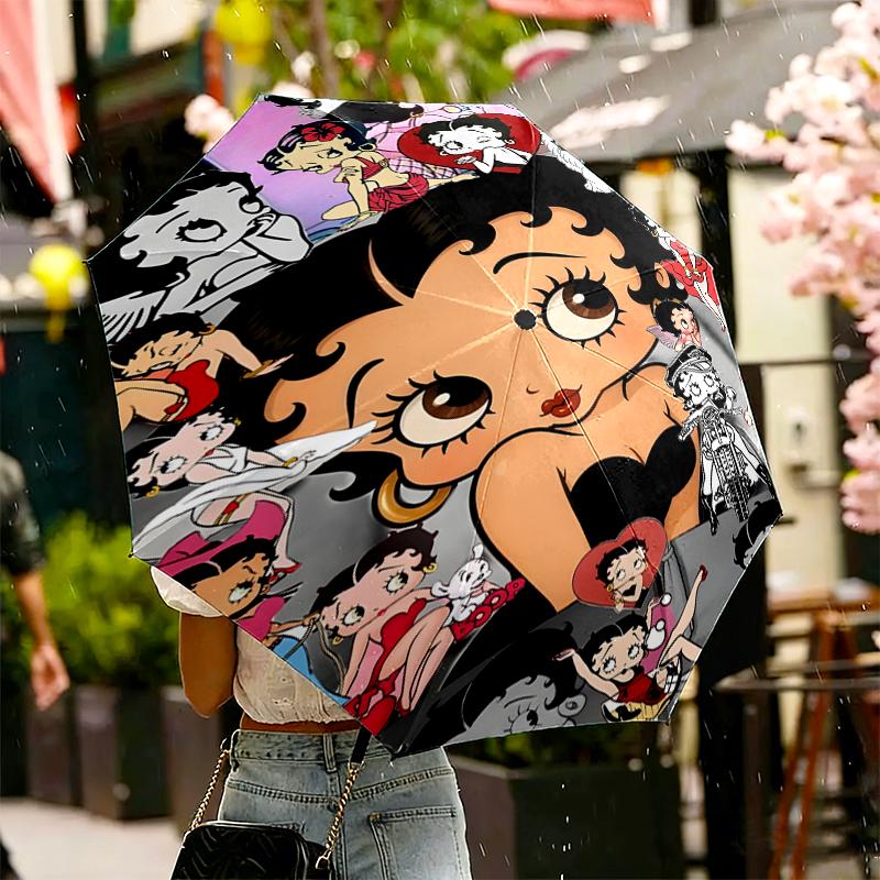 doll Print Umbrella Automatic Opening/ Closing - Portable Foldable Design - Daily use for Travel/Outdoor - Gift for Birthday