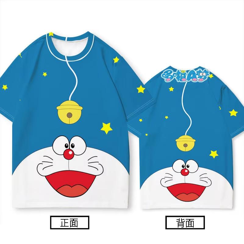 2026 Neues Sommer Doraemon Glückliches Lächeln T-Shirt Eltern-Kind Passendes Oberteil Perfektes Geschenk für Doraemon Fans