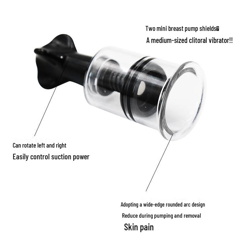Women's Nipple Suction Cup Massager & Clamp - Vacuum Suction Training & BDSM Flirting Toy