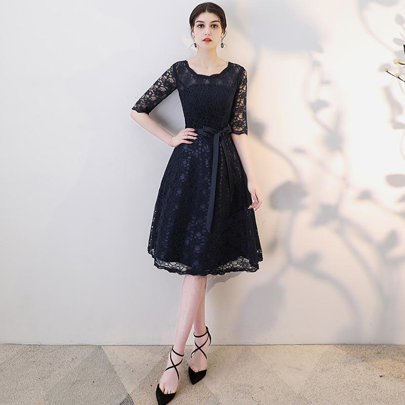 Wedding bride new spring fashion elegant temperament thin daily dress medium and long wedding evening dress S