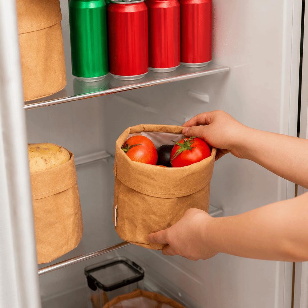 1pc Thickened Kraft Paper Bag Washable Packaging Bag Durable Paper Storage Bag Home