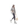 Anta Gradient Zipper Collar Comfortable Breathable Versatile Casual Down Jacket Women Outerwear Cloud-Gray 962448904-1