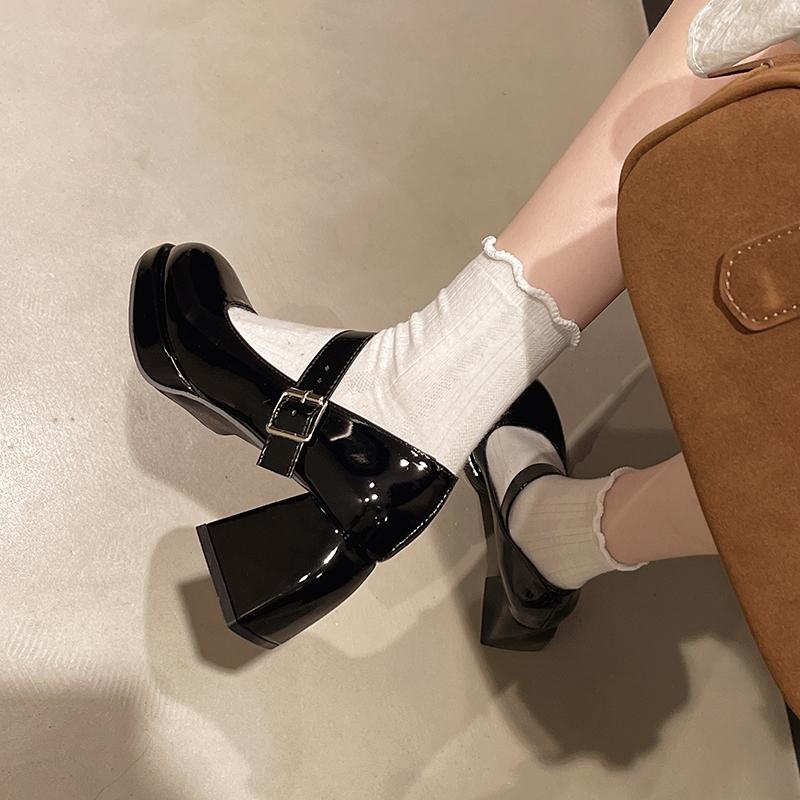 New Style Popular Platform Women's Square Toe Pumps Women's Luxury Shoes Chunky Heels Pumps Plus Big Size Zapatos Mujer