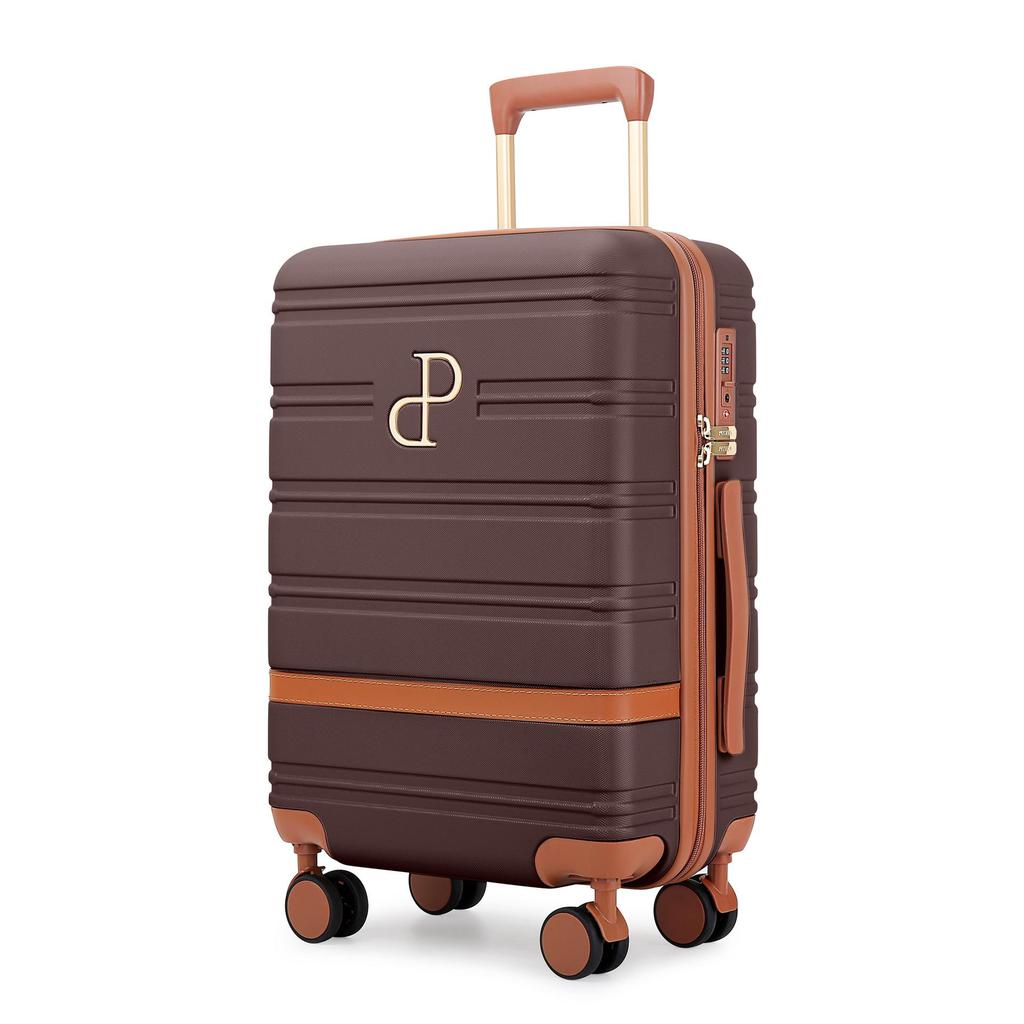 20-Inch Unisex Carry-On Suitcase with Combination Lock and Large Capacity