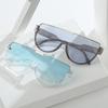 Integrated large frame sunglasses, European and American fashion half personalized metal toad sunglasses sunglasses