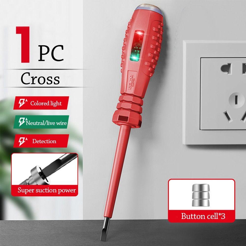 Penna Testatore Elettrico a Induzione Intelligente con Indicatore Parola/Croce Cacciavite Elettricista Strumento Sensore di Tensione ad Alto Coppia