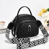 Stylish Mini Quilted Handbag Elegant Pu Material Versatile Shoulder Crossbody Bag Black Blue Khaki Gray White Pink