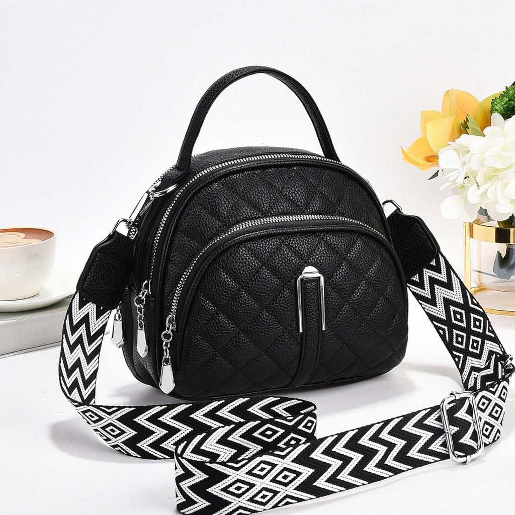 Stylish Mini Quilted Handbag Elegant Pu Material Versatile Shoulder Crossbody Bag Black Blue Khaki Gray White Pink