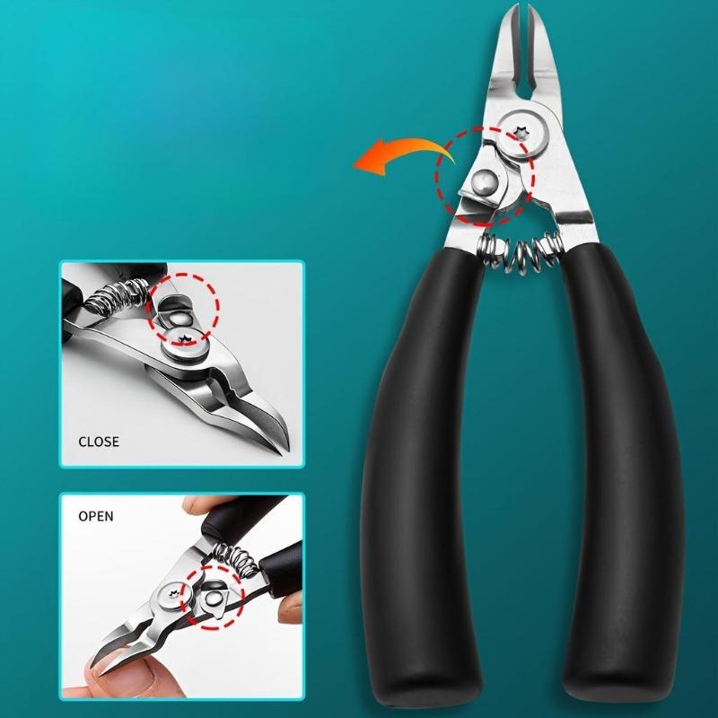 Moderner Zehennagelknipser aus Edelstahl mit konkaver Kante – scharfe, gebogene Klinge