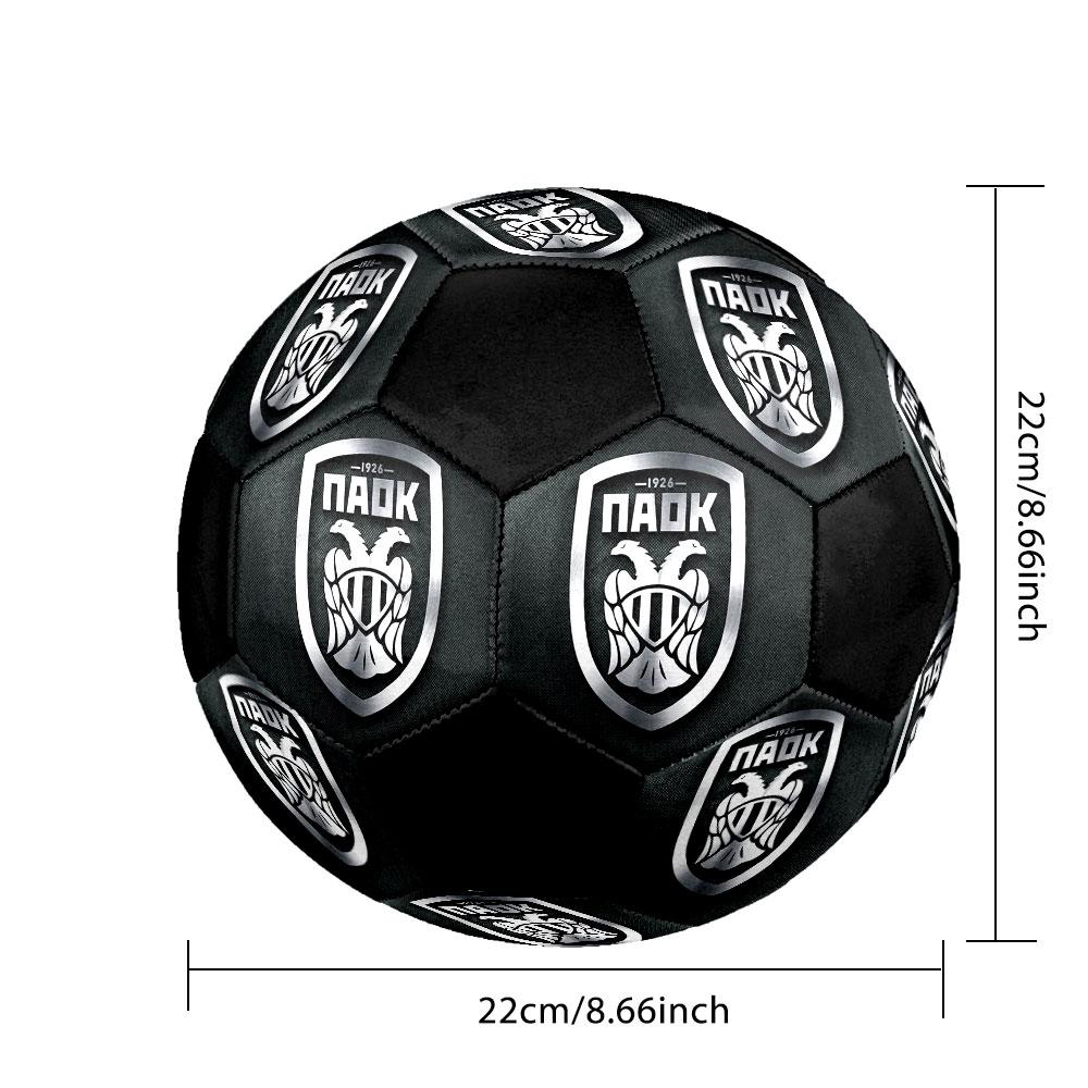 PAOK FC Soccer Ball Size 5 Colorful Machine Stitched PVC Competition Ready Durable High-Bounce