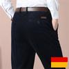 Herren Cordhose Herbst Winter Dick Straight Fit Flat-Front Casual Chino Hose Schwarz Freizeithose Herren