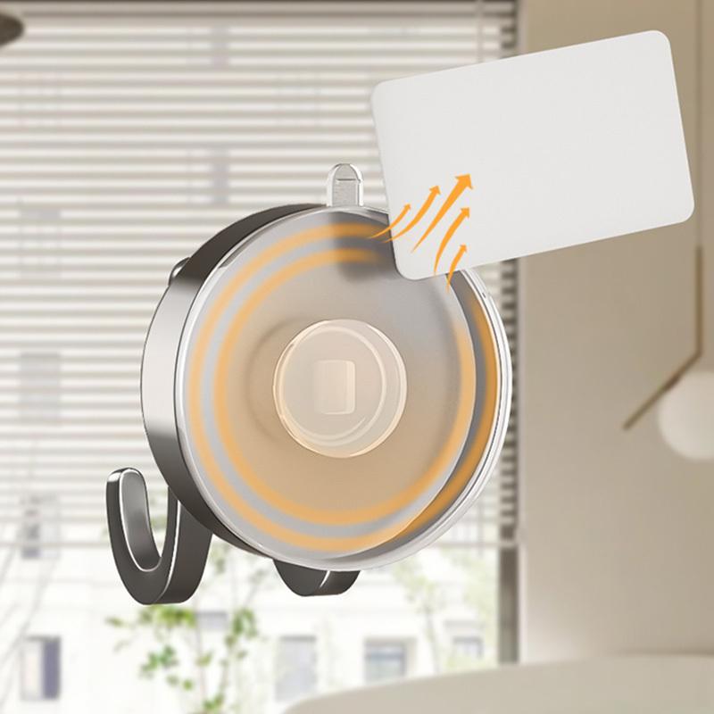 No Drilling Suction Cup Wall Hooks, Removable Reusable Design, Perfect for Bathroom Kitchen Door and Glass Surface Storage