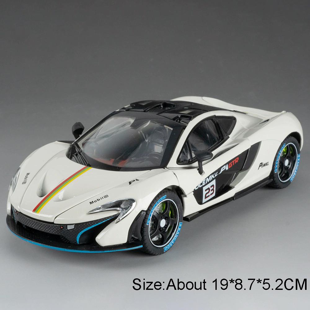 AAYF1 1:24 P1 Senna Car Toy Model Alloy Diecast Doors Opened Supercar Wheel Steering Shock Absorption Models for Children's Toys