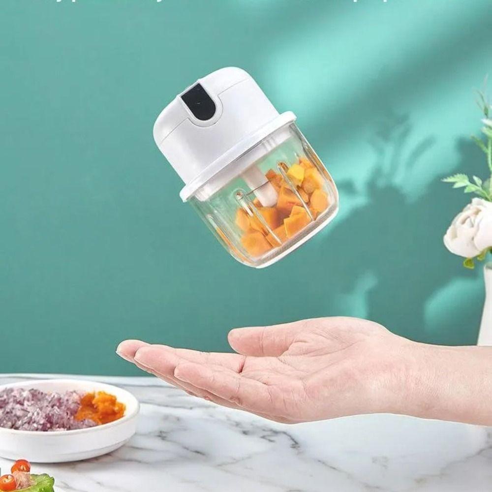 Electric Garlic Chopper Masher Food Mixer Household Garlic Grinder  for Pepper Meat