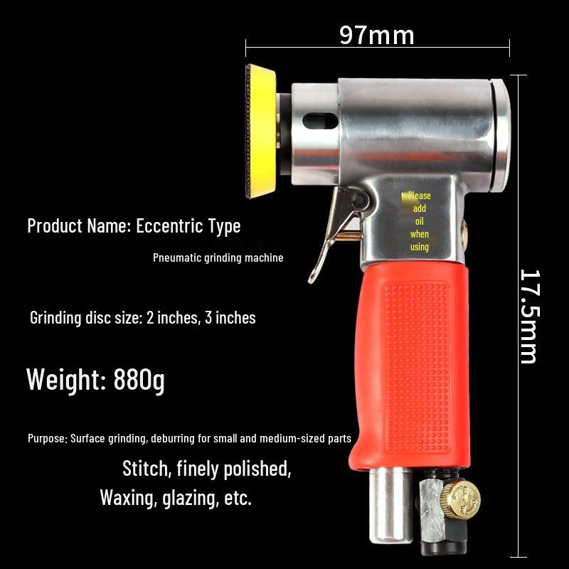 2/3-Inch Pneumatic Eccentric Sander and Polisher with Air Grinder