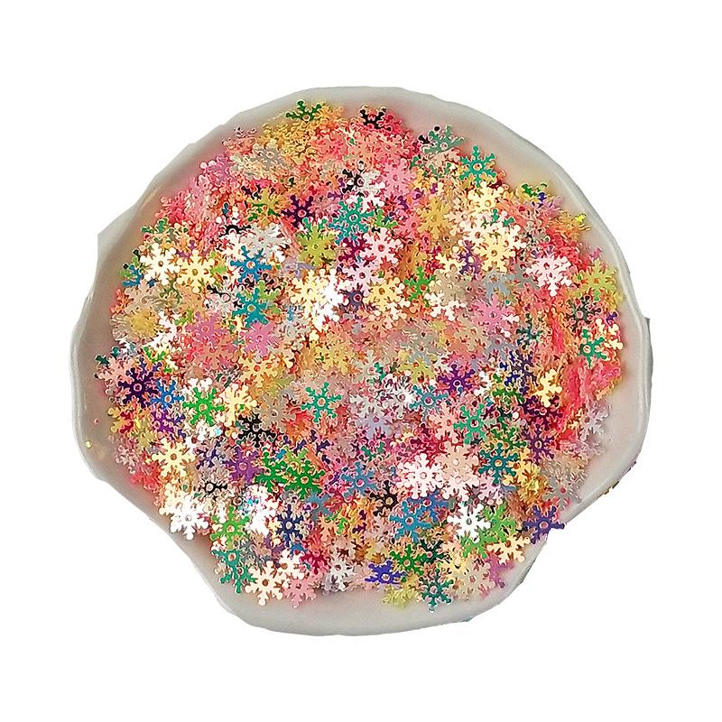 Snowflake PVC Sequins for Christmas Decoration & DIY Jewelry - 7mm